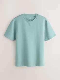 Next - T-shirt épais doux au toucher élégant VERT SAUGE Sale