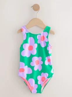 Next Vert Stampy Fleuri - Maillot de bain (3mths-7yrs) New