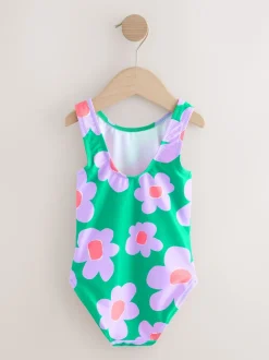 Next Vert Stampy Fleuri - Maillot de bain (3mths-7yrs) New