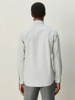 Next Vert texturé - Chemise habillée à manches longues riche en coton Hot