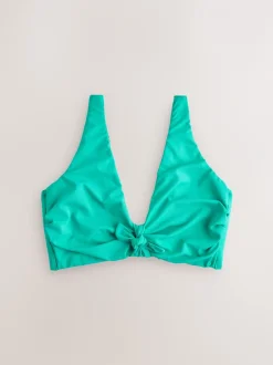 Next Vert turquoise - Haut de bikini plongeant DD+ noué sur le devant Discount