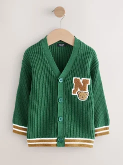 Next - Character Cardigan (3mths-7yrs) Vert universitaire Discount