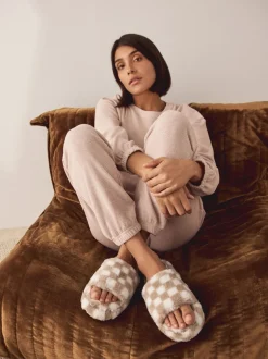 Next Vert/Blanc - Chaussons Curseur à carreaux Online