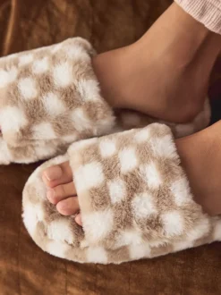 Next Vert/Blanc - Chaussons Curseur à carreaux Online