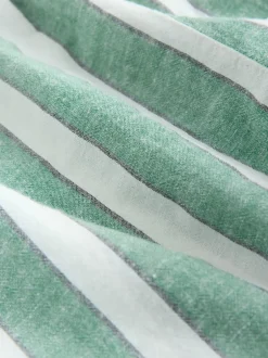 Next Vert/Blanc - Short d’été avec lin Outlet