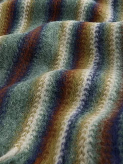 Next Vert/Bleu - Écharpe en maille à rayures Hot