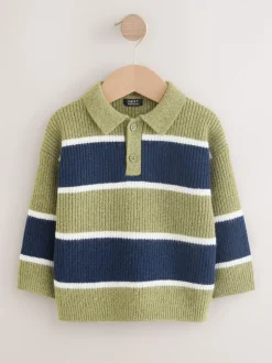 Next Vert/Bleu - Polo de rugby à rayures en maille (3mois7ans) Best