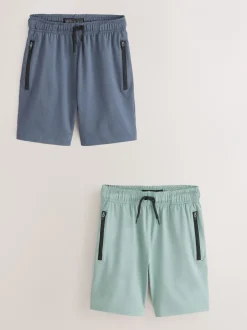 Next Vert/Bleu - Short de sport léger 2 Pack (3-17ans) Discount