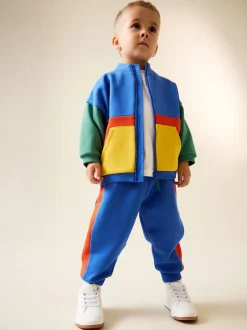 Next Vert/Bleu color block - Ensemble sweat et Joggings zippé à Col cheminée (3mois-7ans) Best