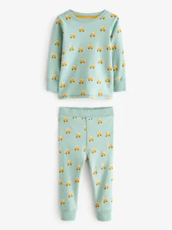 Next - Lot de 3 pyjamas Snuggle courts (9mois-10ans) Vert/Bleu Transport Hot