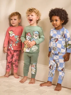 Next Vert/bleu/rouge Paw Patrol - Lot de 3 pyjamas Snuggle sous licence (9mois -9ans) New