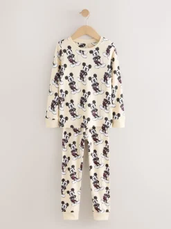 Next Vert/écru Mickey Mouse - Lot de 3 pyjamas Snuggle sous licence (9mois -10ans) Best