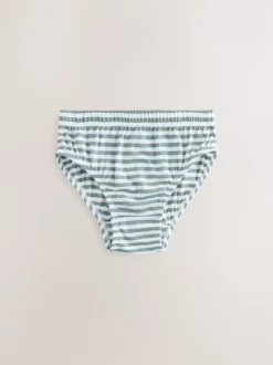 Next Vert/Écru Rayure - Paquet de slips 5 (1.5-16ans) New