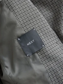 Next Vert/Gris - Blazer ajusté à carreaux sculpté New