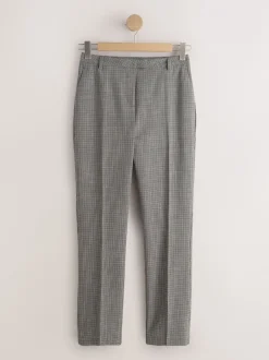 Next Vert/Gris - Pantalon slim à carreaux