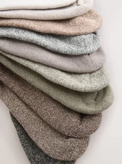 Next Vert/neutre - Lot de chaussettes épaisses brodées 10 Discount