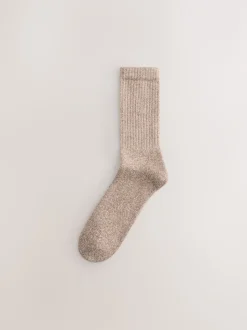 Next Vert/neutre - Lot de chaussettes épaisses brodées 10 Discount