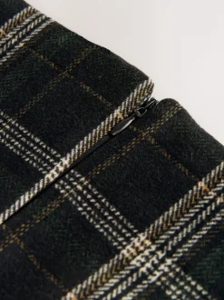 Next Vert/Noir - Jupe crayon brossée à carreaux Clearance