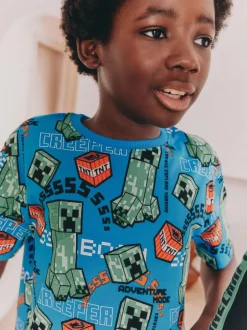 Next Vert/Noir - Lot de 2 pyjamas courts sous licence Minecraft (5-14ans) Best