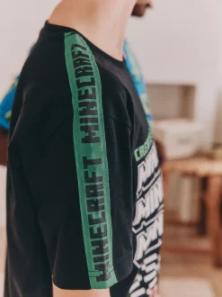 Next Vert/Noir - Lot de 2 pyjamas courts sous licence Minecraft (5-14ans) Best