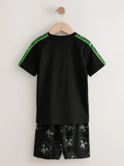 Next Vert/Noir - Lot de 2 pyjamas courts sous licence Minecraft (5-14ans) Best