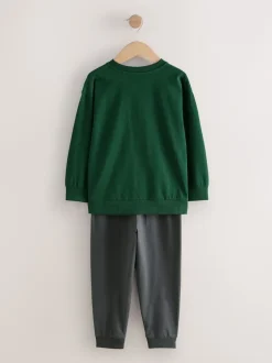 Next Vert/orange - Lot de 3 pyjamas à manches longues (3-16ans) Clearance