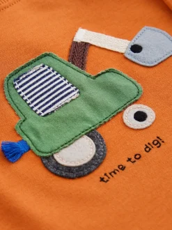 Next - Lot de 3 pyjamas Snuggle courts (9mois-10ans) Vert/Orange Transport