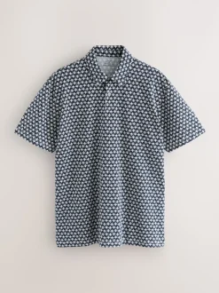 Next - Polo en jersey Manches courtes 3 Pack Vert/Rose/Marine géométriques Online