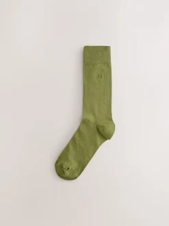 Next Vert/Rouge/Bleu - Lot de 8 - Chaussettes fraîches brodées durables Clearance