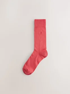 Next Vert/Rouge/Bleu - Lot de 8 - Chaussettes fraîches brodées durables Clearance