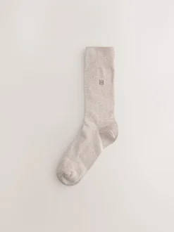 Next Vert/Rouge/Bleu - Lot de 8 - Chaussettes fraîches brodées durables Clearance