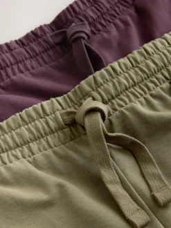 Next Vert/Violet - Lot de 2 shorts de jogging Loopback Soft Touch Outlet