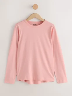 Next Vert/violet/bleu/écru/rose - T-shirt à manches longues en coton 100% 5 Pack New