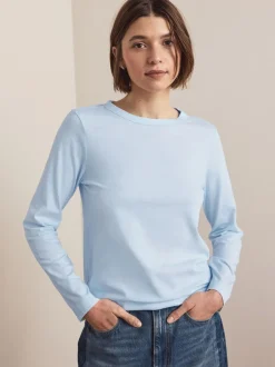 Next Vert/violet/bleu/écru/rose - T-shirt à manches longues en coton 100% 5 Pack New