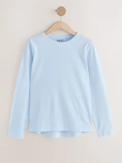 Next Vert/violet/bleu/écru/rose - T-shirt à manches longues en coton 100% 5 Pack New