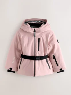 Baker by Ted Baker Veste de ski imperméable rose à ceinture