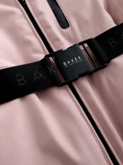 Baker by Ted Baker Veste de ski imperméable rose à ceinture