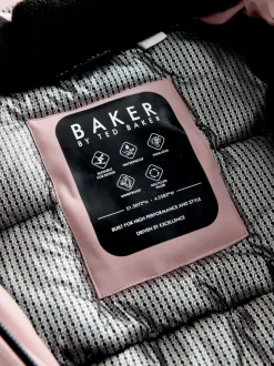 Baker by Ted Baker Veste de ski imperméable rose à ceinture