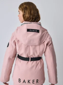 Baker by Ted Baker Veste de ski imperméable rose à ceinture