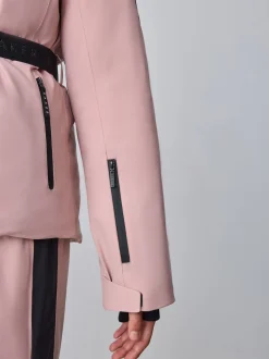 Baker by Ted Baker Veste de ski imperméable rose à ceinture