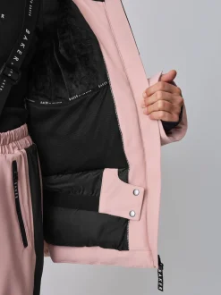 Baker by Ted Baker Veste de ski imperméable rose à ceinture