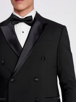 MOSS Veste de smoking Coupe ajustée Noir à double boutonnage New