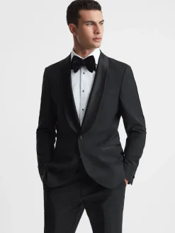 Reiss Veste de smoking Poker Shawl à simple boutonnage et revers châle coupe ajustée Sale