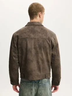 Cotton On Veste Harrington raccourcie en Faux daim Online