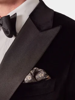 Hawes & Curtis Veste en velours uni noir Outlet