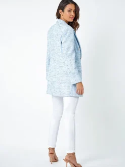 Roman Veste en boucle Carreaux texturée Blazer Clearance