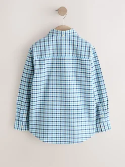 Next - Chemise Oxford (3-16ans) Vichy bleu Discount