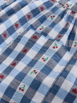 Next Vichy bleu - Combinaison trapèze (3mois-7ans) New