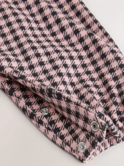 Next Vichy rose / chocolat - Body à manches longues et salopettes bébé Ensemble 2 pièces (0mois-2ans) Outlet