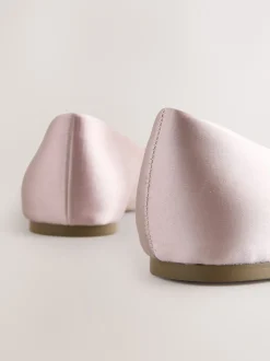 Next vieux rose - Ballerines de demoiselle d’honneur effet perle avec nœud New